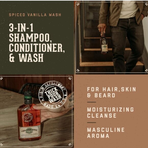 18.21 Man Made Wash – Hair & Body – Spiced Vanilla – 532ml - Made in USA - Picture 9 of 11